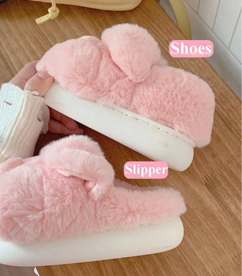 Pantuflas de felpa con cerdito rosa antideslizantes para niñas - imagen 5