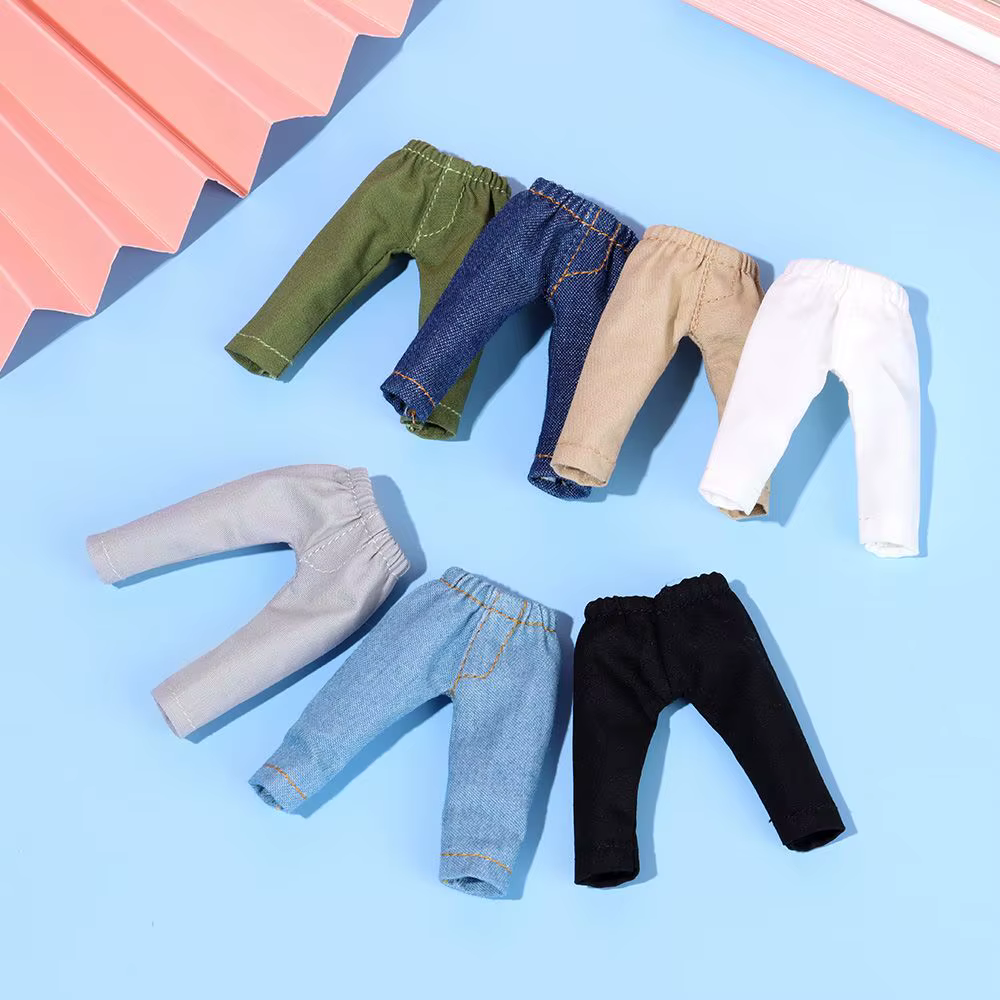 Pantalones vaqueros en azul para muñeca BJD