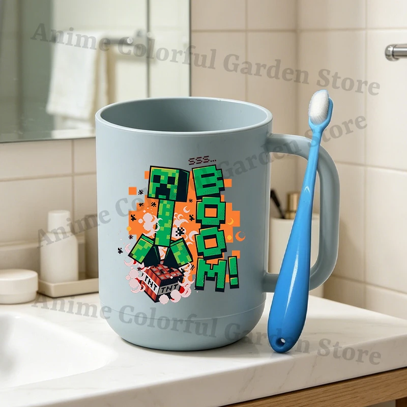 Vaso enjuague bucal infantil de vidrio con dibujos de videojuegos - imagen 2
