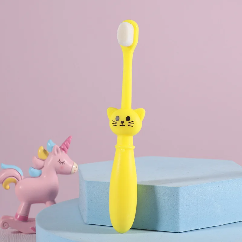 Cepillo de dientes infantil cerdas suaves para niños 1-6 años diseño gato - imagen 3