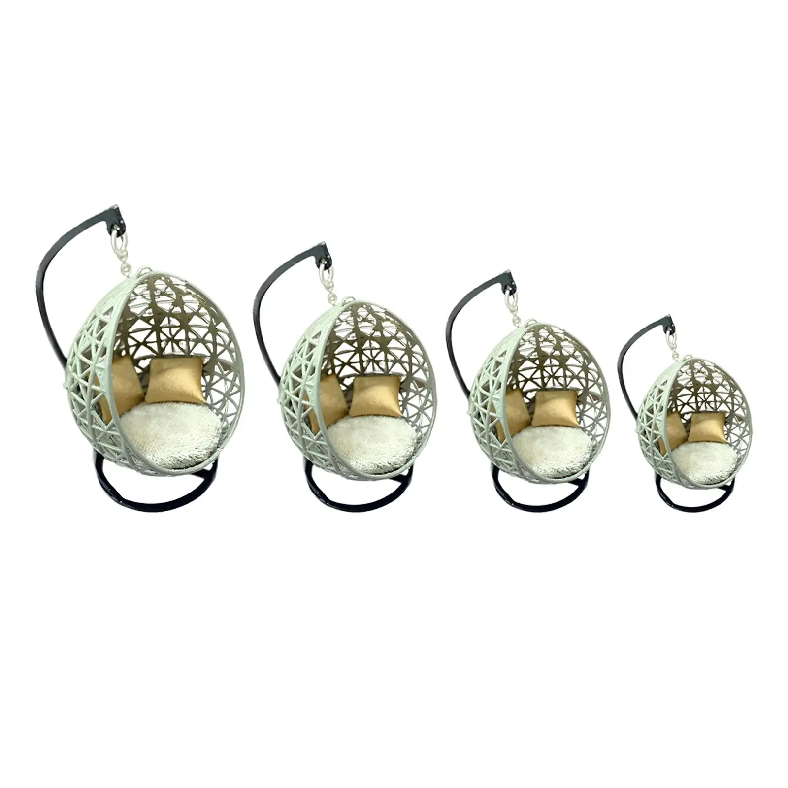 Resin Craft Hanging Chair for Miniature Scenery and Dollhouse Accessories