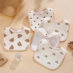 Baberos impermeables para bebé con estampado de dibujos animados