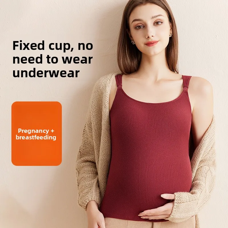 Camisola de lactancia térmica con forro polar para invierno