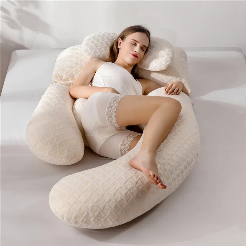Almohada de embarazo en U para apoyo lumbar multifuncional - imagen 5