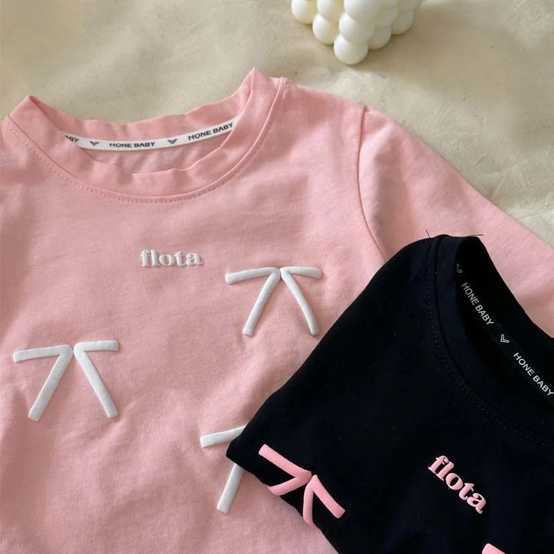 Jersey infantil con letras y pajarita, estilo de primavera - imagen 4