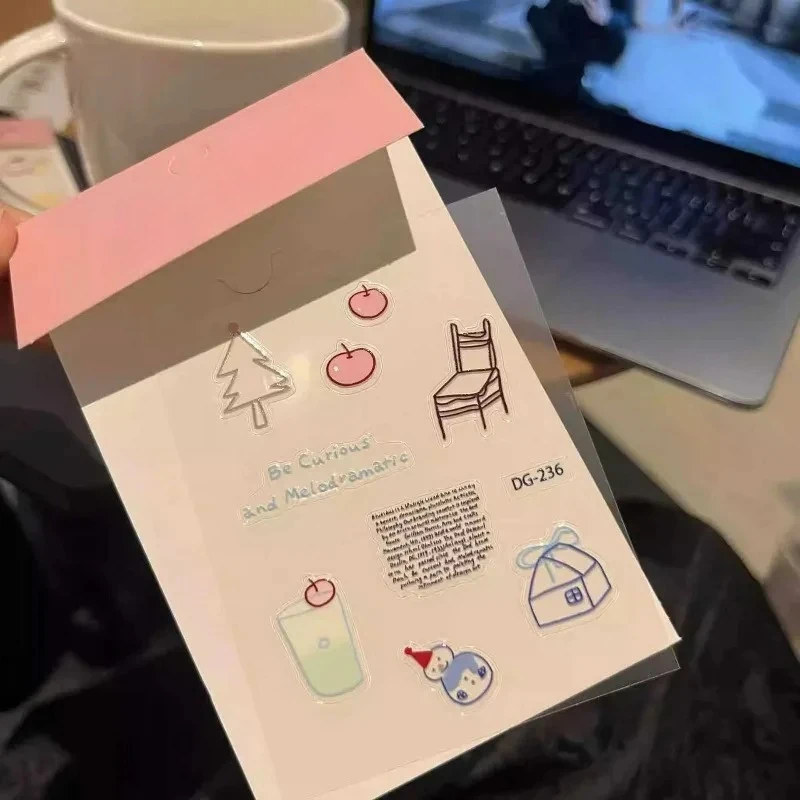 Pegatina INS de gelatina 3D para móvil y ordenador, DIY - imagen 5