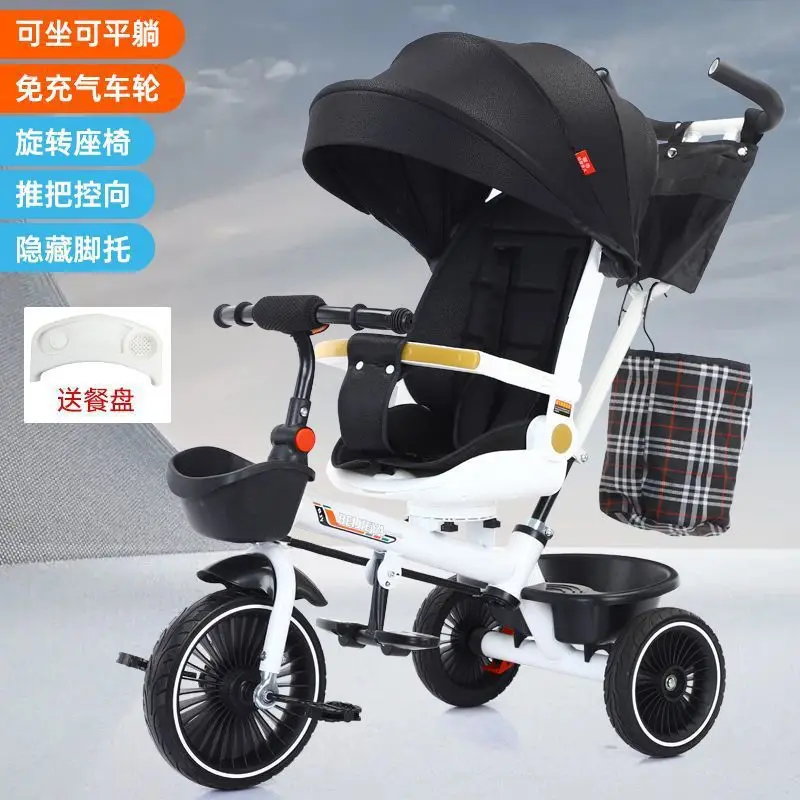 Triciclo evolutivo 3 en 1 para niños: cochecito y bicicleta de pedales - imagen 3