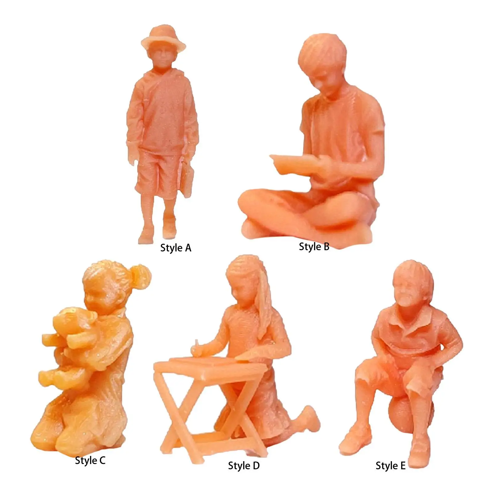Figura diorama miniatura sin pintar para decoración de muñecas - imagen 2