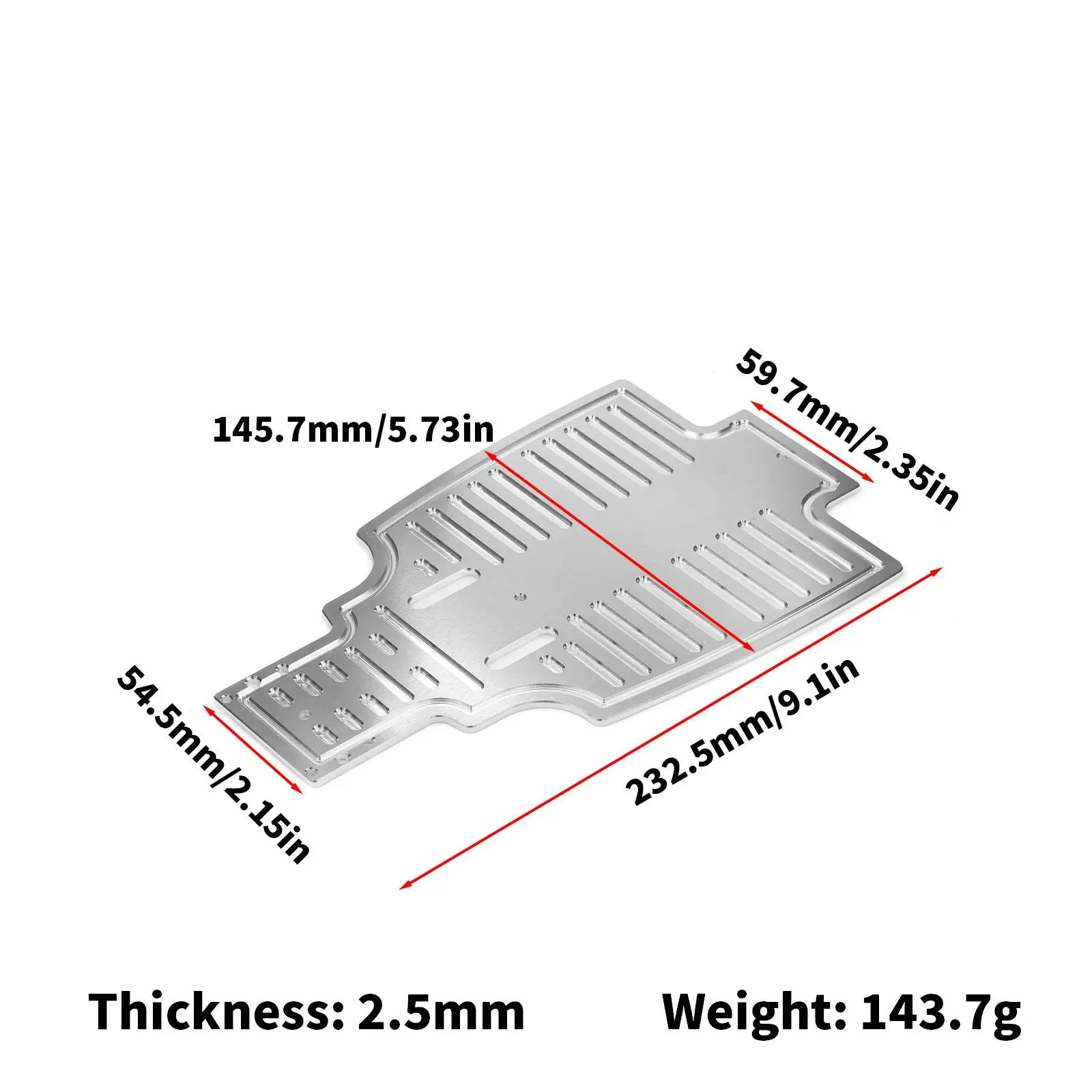 Placa de chasis RC Sand Scorcher resistente, pieza inferior