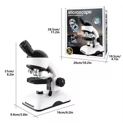 Microscopio HD con luz bidireccional para experimentos infantiles