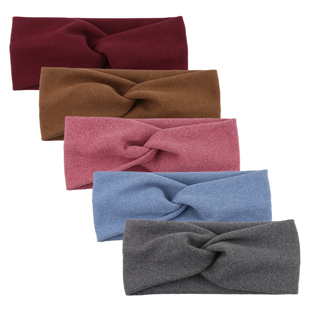 Diadema elástica de Cachemira para niña de otoño-invierno, a mano - imagen 4