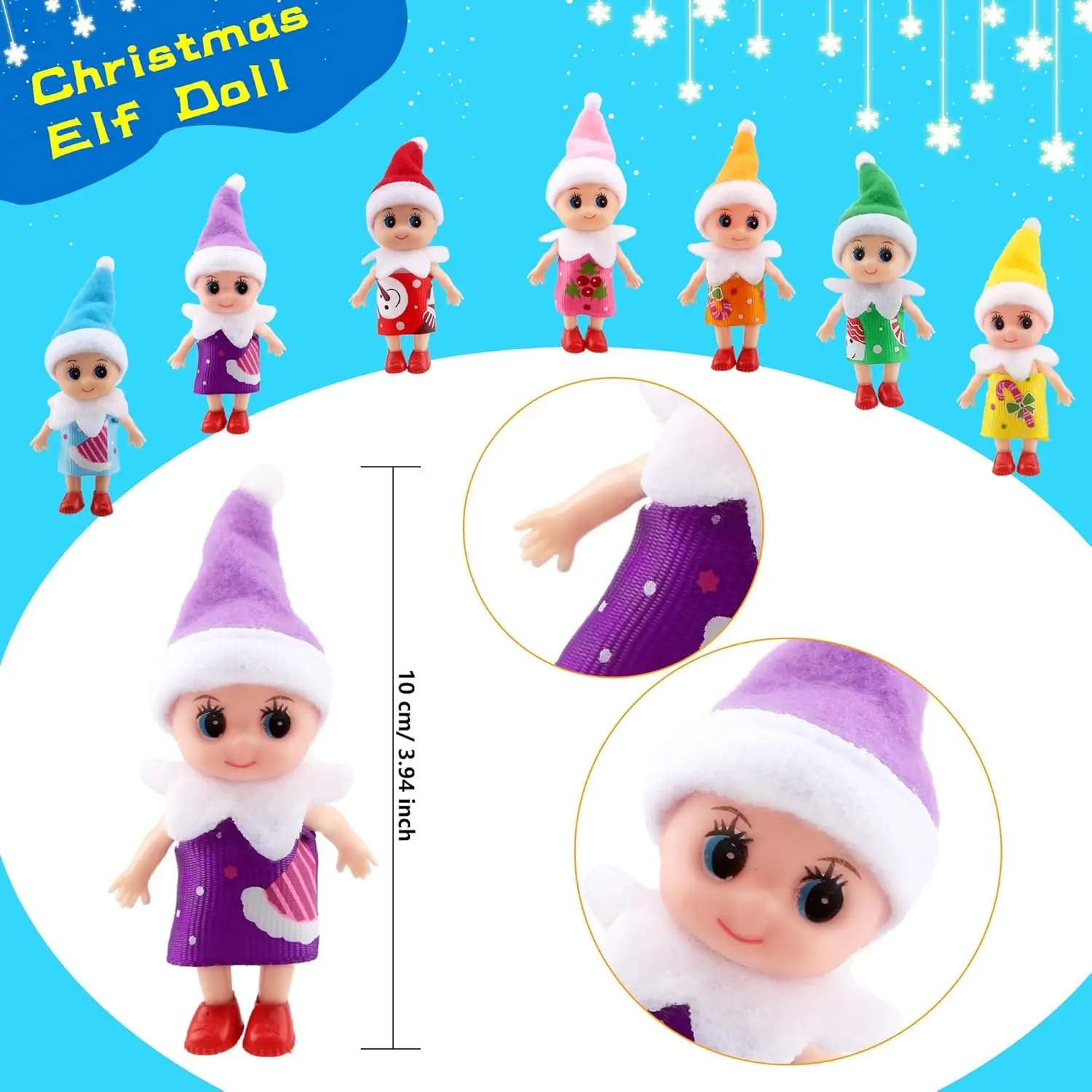 Muñecos elfos de peluche para decoración navideña - imagen 2