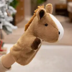 Marioneta de mano de caballo para contar cuentos, suave