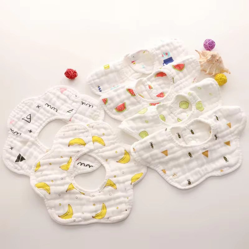 Babero giratorio de gasa para bebé – Pañuelo absorbente multiusos - imagen 5
