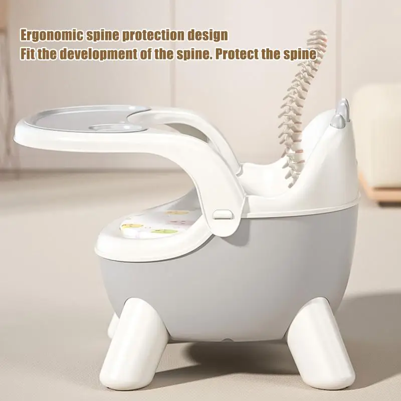 Silla para comer infantil de dinosaurio con bandeja doble y sonido