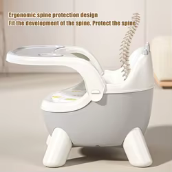 Silla para comer infantil de dinosaurio con bandeja doble y sonido
