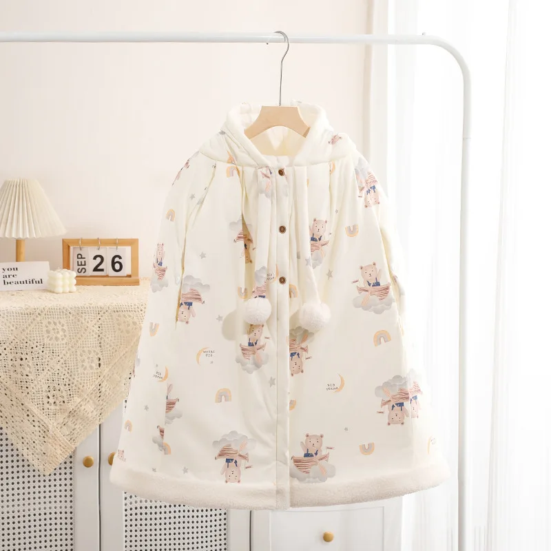 Poncho de invierno acolchado para bebé – Cortavientos con bolsillos - imagen 4