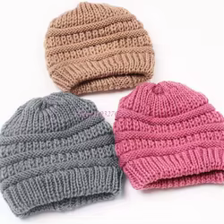 Sombrero boina de punto para recién nacido niñas y niños