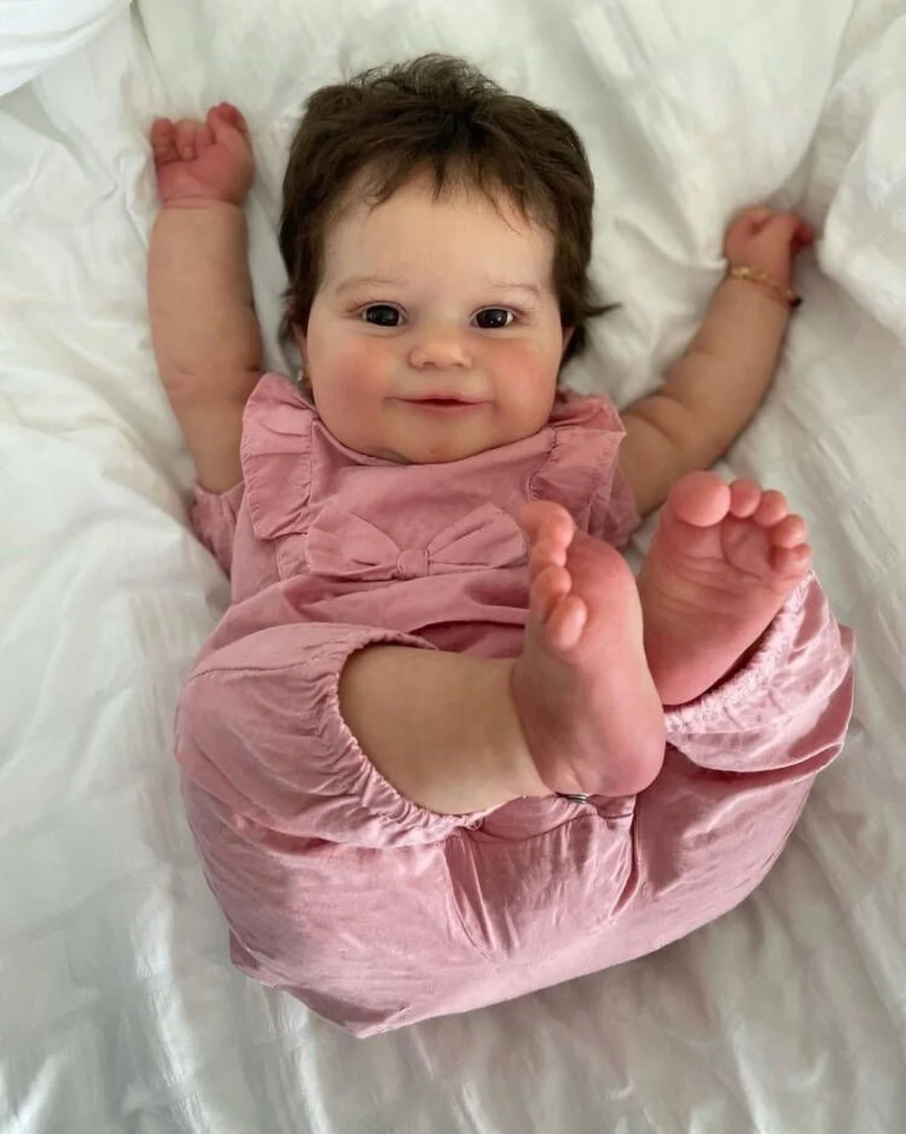 NPK muñeca Reborn Maddie de pelo enraizado y piel 3D - imagen 3
