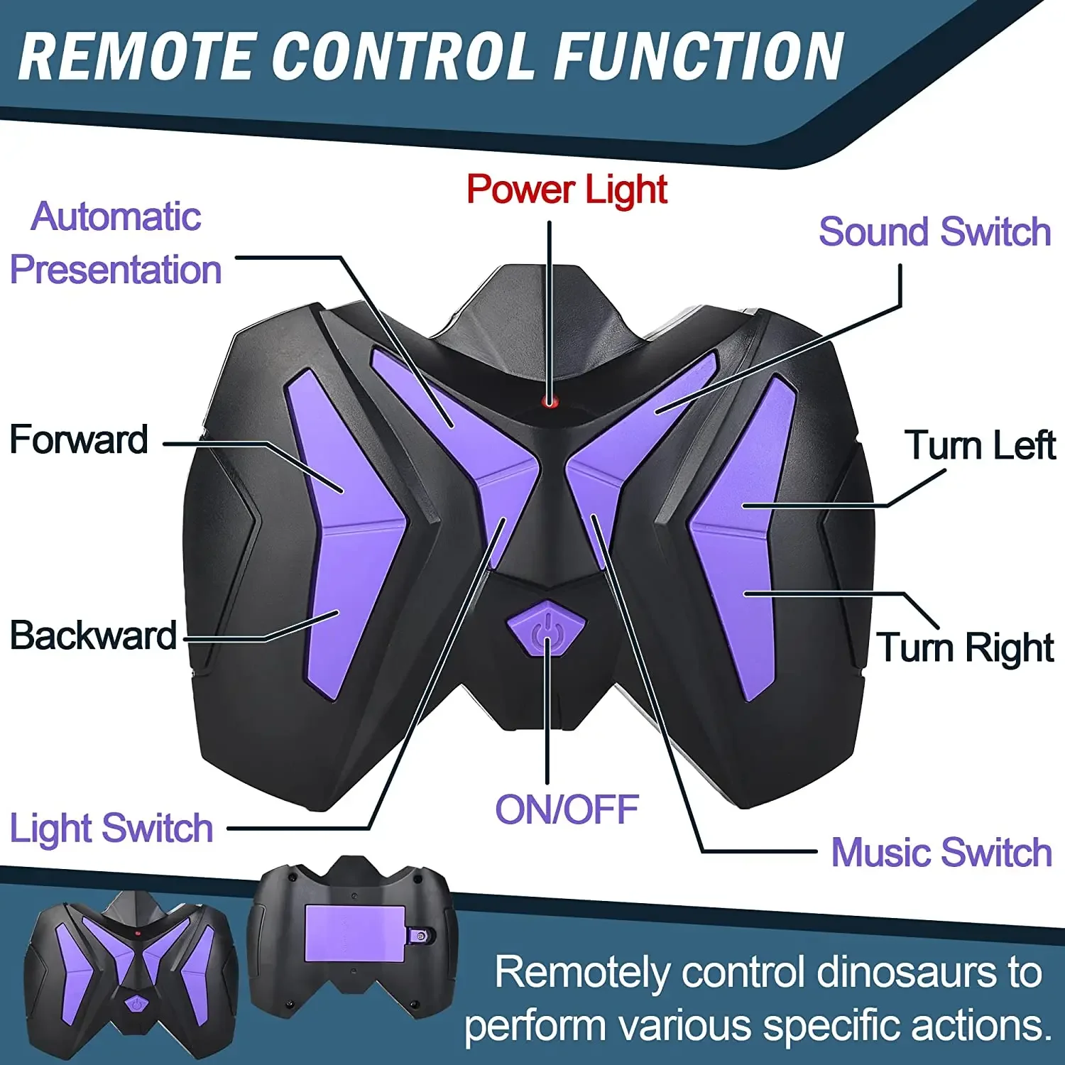 Dinosaurio de control remoto Velociraptor eléctrico Raptor - imagen 3