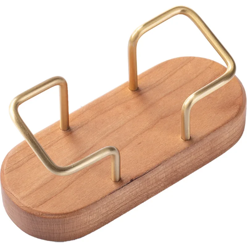 Tarjetero de madera ovalado para tarjetas de visita - Escritorio - imagen 4