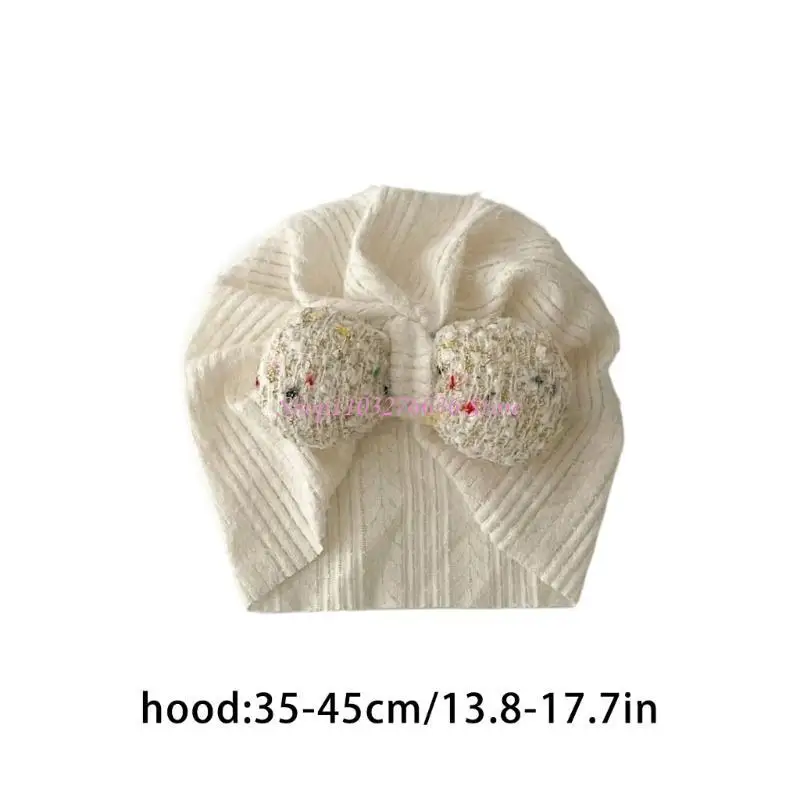 Gorro bebé R6FD turbante encaje princesa con orejeras otoño-invierno - imagen 4