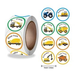 Vinilos decorativos de camiones de construcción para habitación infantil