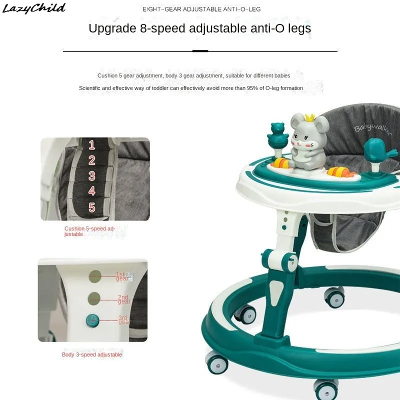 LazyChild Andador bebé multivelocidad antivuelco plegable - imagen 2