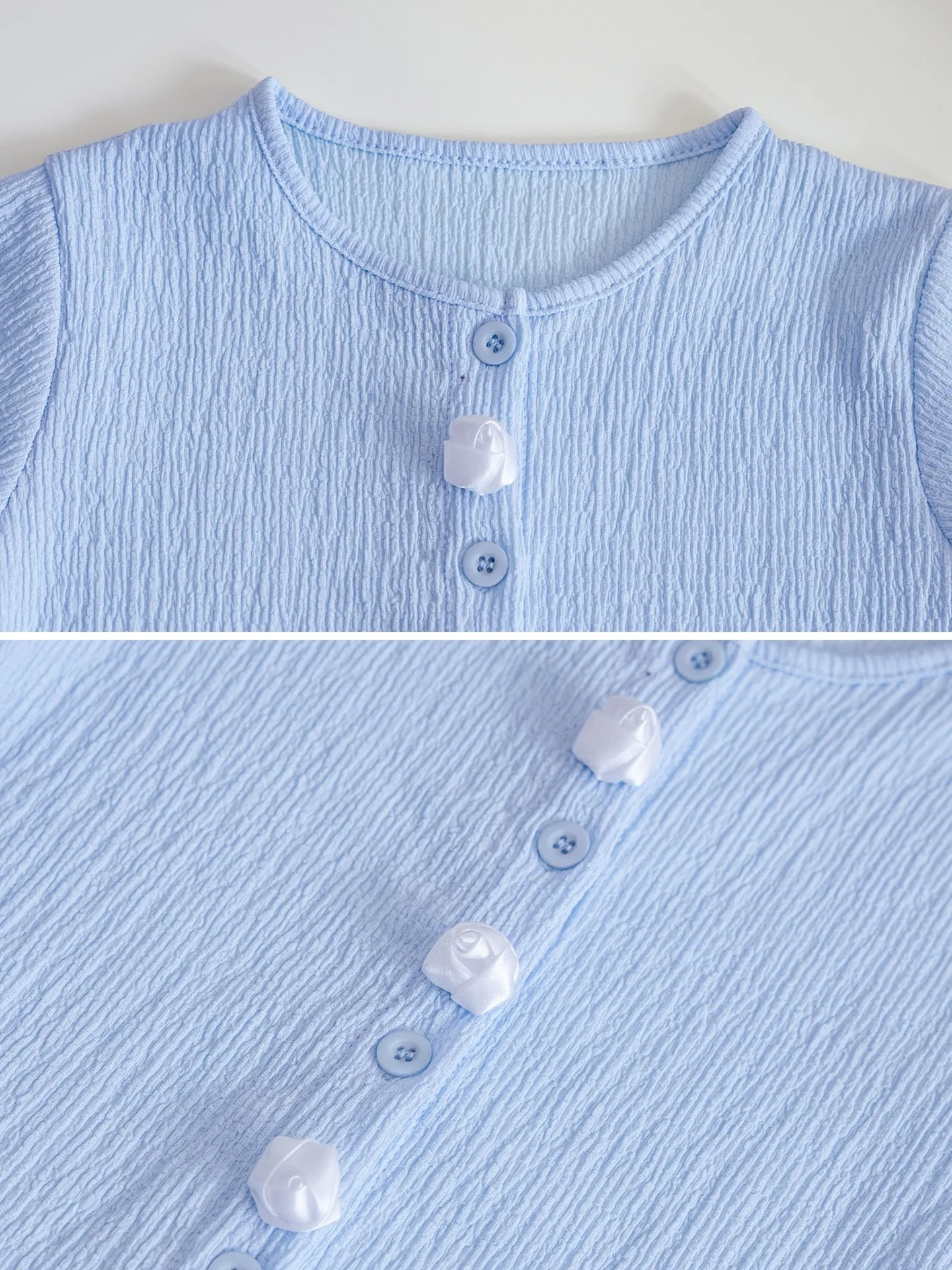 Conjunto de verano para niña con top de manga corta y falda - imagen 3