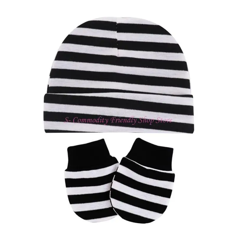 Conjunto bebé: gorro turbante y manoplas de algodón suave - imagen 5