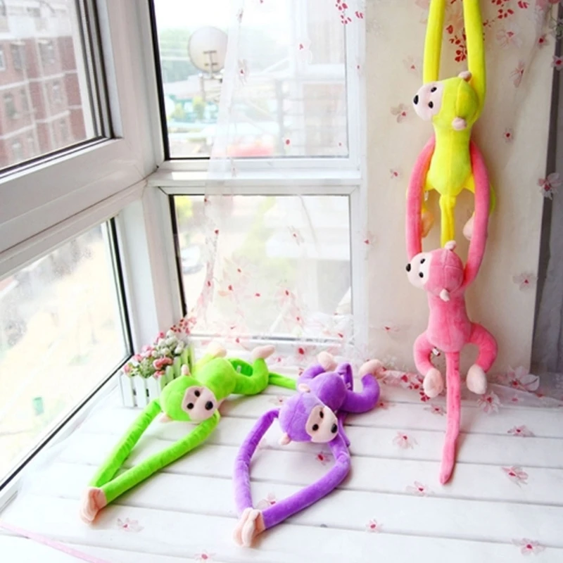Peluche mono de brazo largo para niña – Adorno colgante elegante - imagen 5