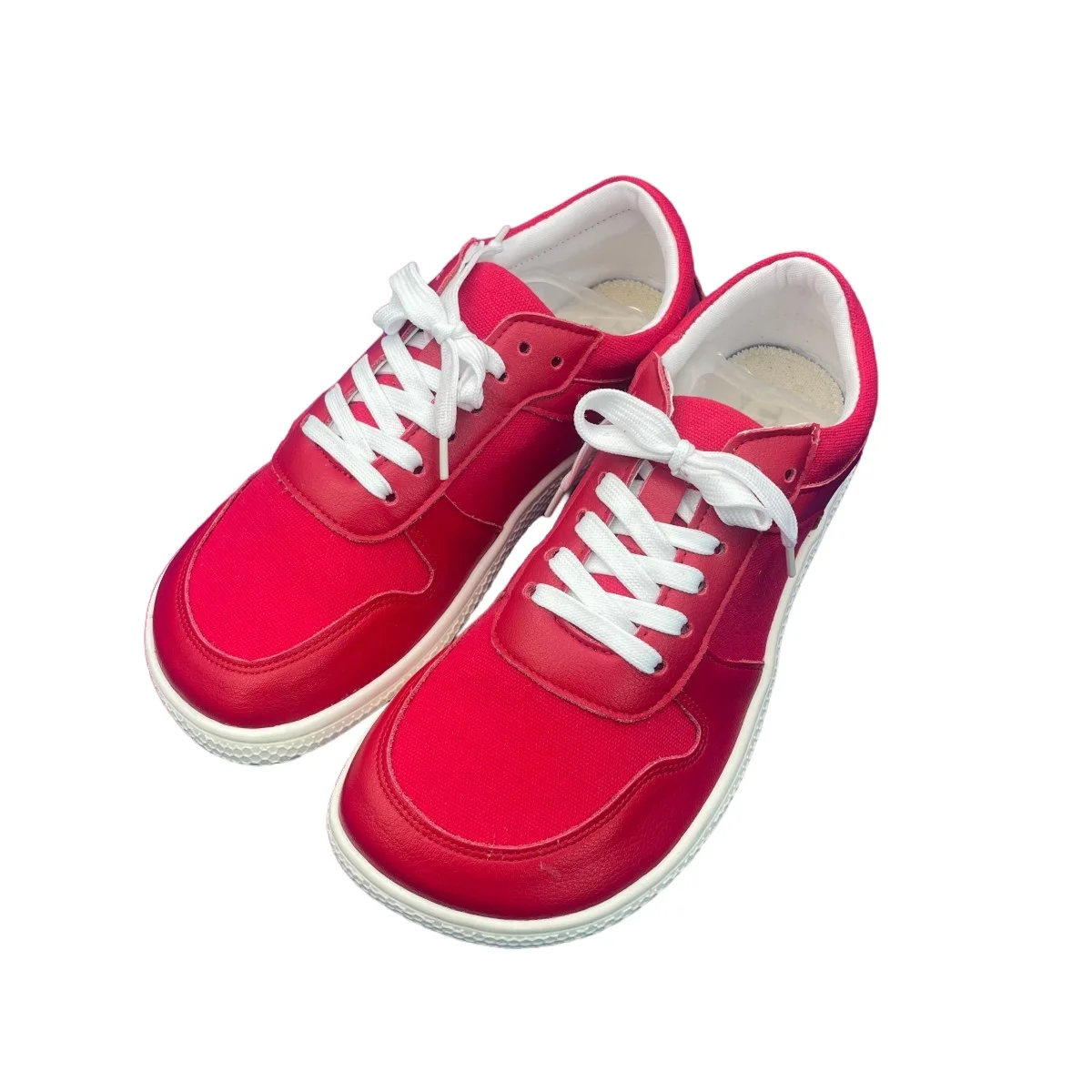Tipsietoes Zapatillas descalzas de cuero y lona unisex, puntera ancha - imagen 5