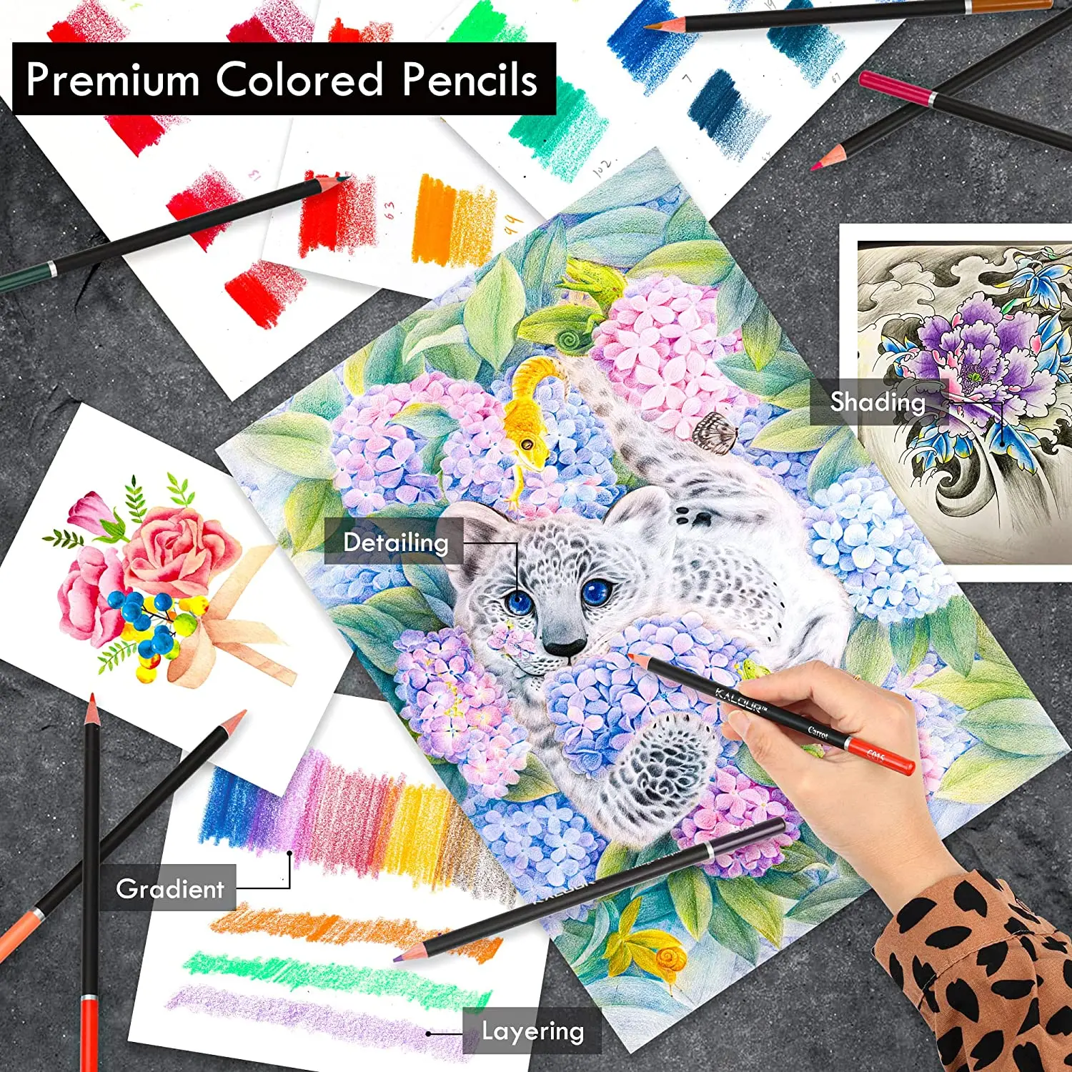 Kit lápices colores y bocetos para niños – Estuche viaje - imagen 4