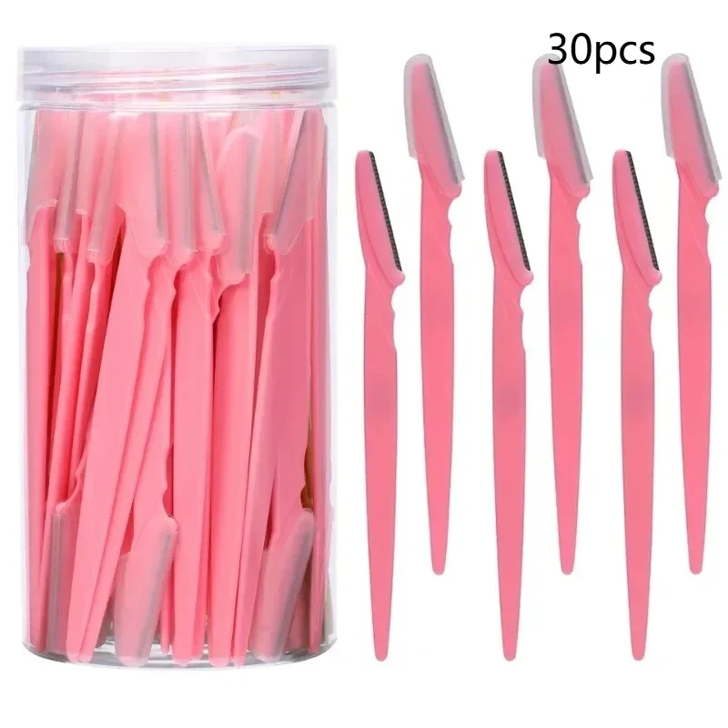 Afeitadora segura para cejas con cuchillas y estuche