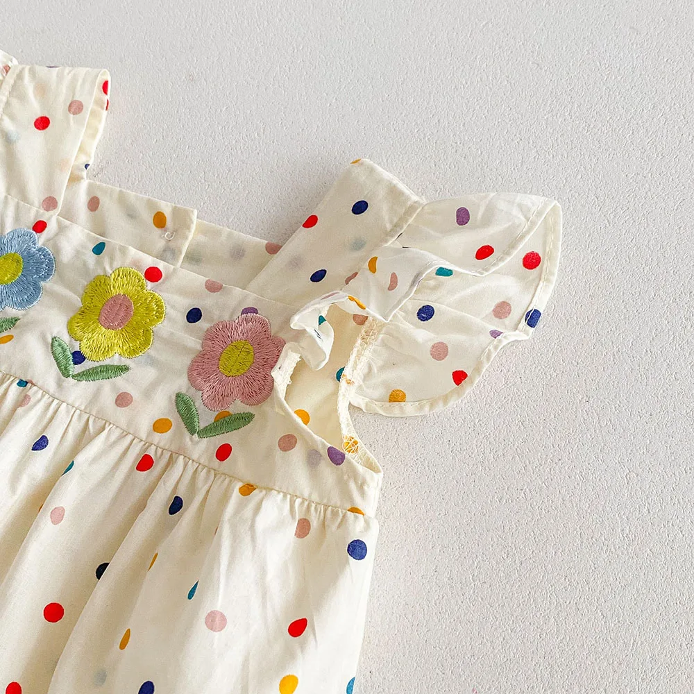 MILANCEL Body bordado floral para bebé niña – Verano - imagen 2