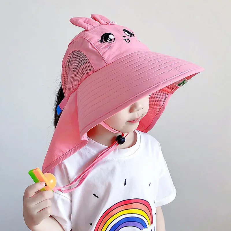 Sombrero solar plegable para niños con ala amplia - Gorro UV playa
