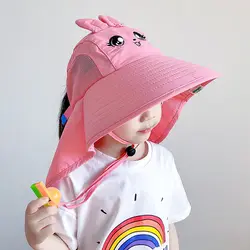 Sombrero solar plegable para niños con ala amplia - Gorro UV playa