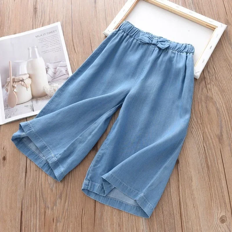 Pantalones de pierna ancha gasa ligera para niñas casual verano - imagen 3