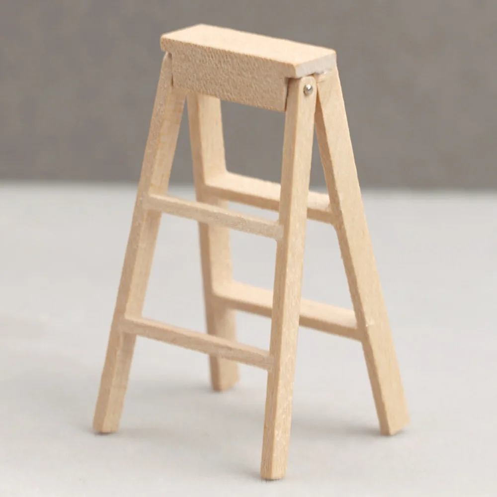 Escalera de madera hecha a mano para casa de muñecas - imagen 3
