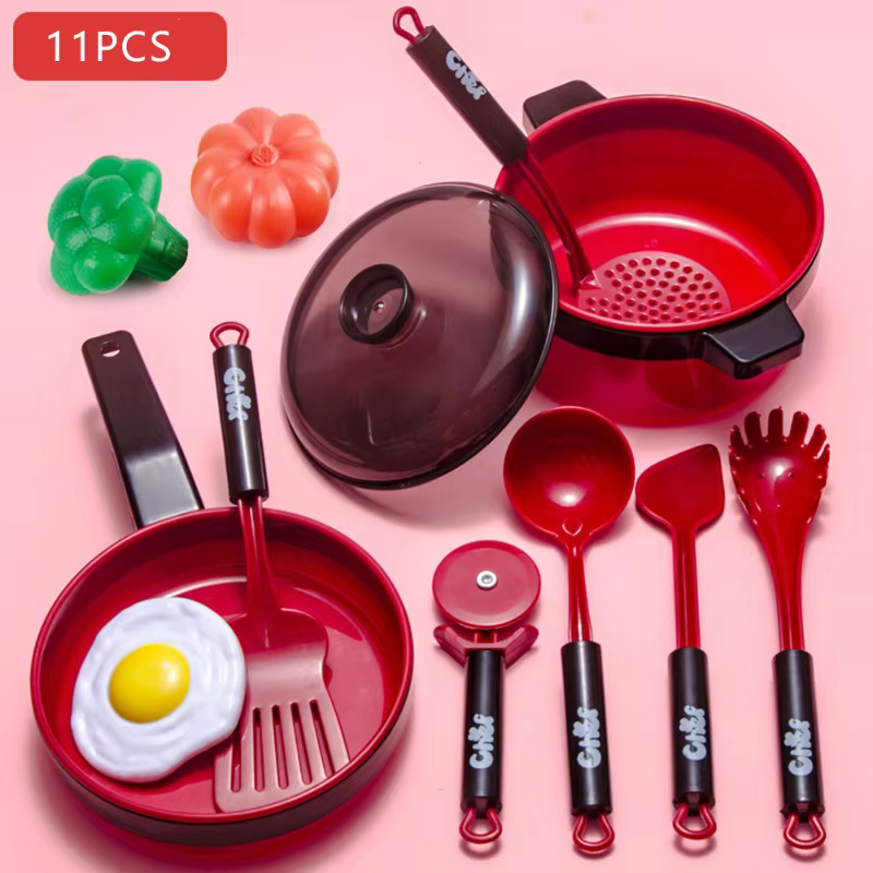 Juguete de cocina con alimentos cortables