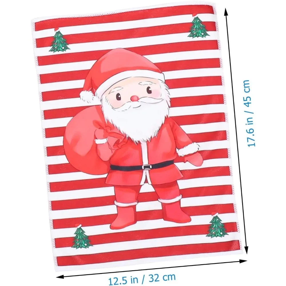 Detalle del estampado navideño en la toalla