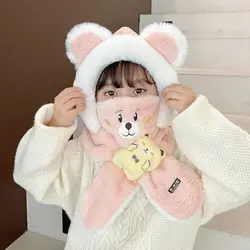Gorro de invierno infantil y cálido con orejeras a prueba de viento