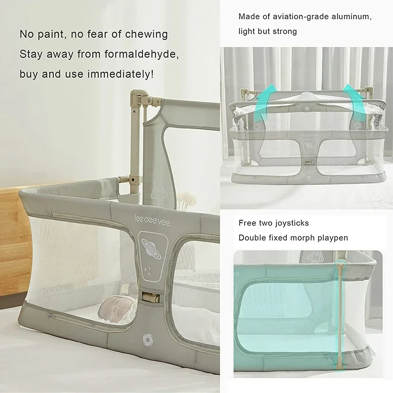 Cuna ligera para bebé - cama de uso dual con protección - imagen 2