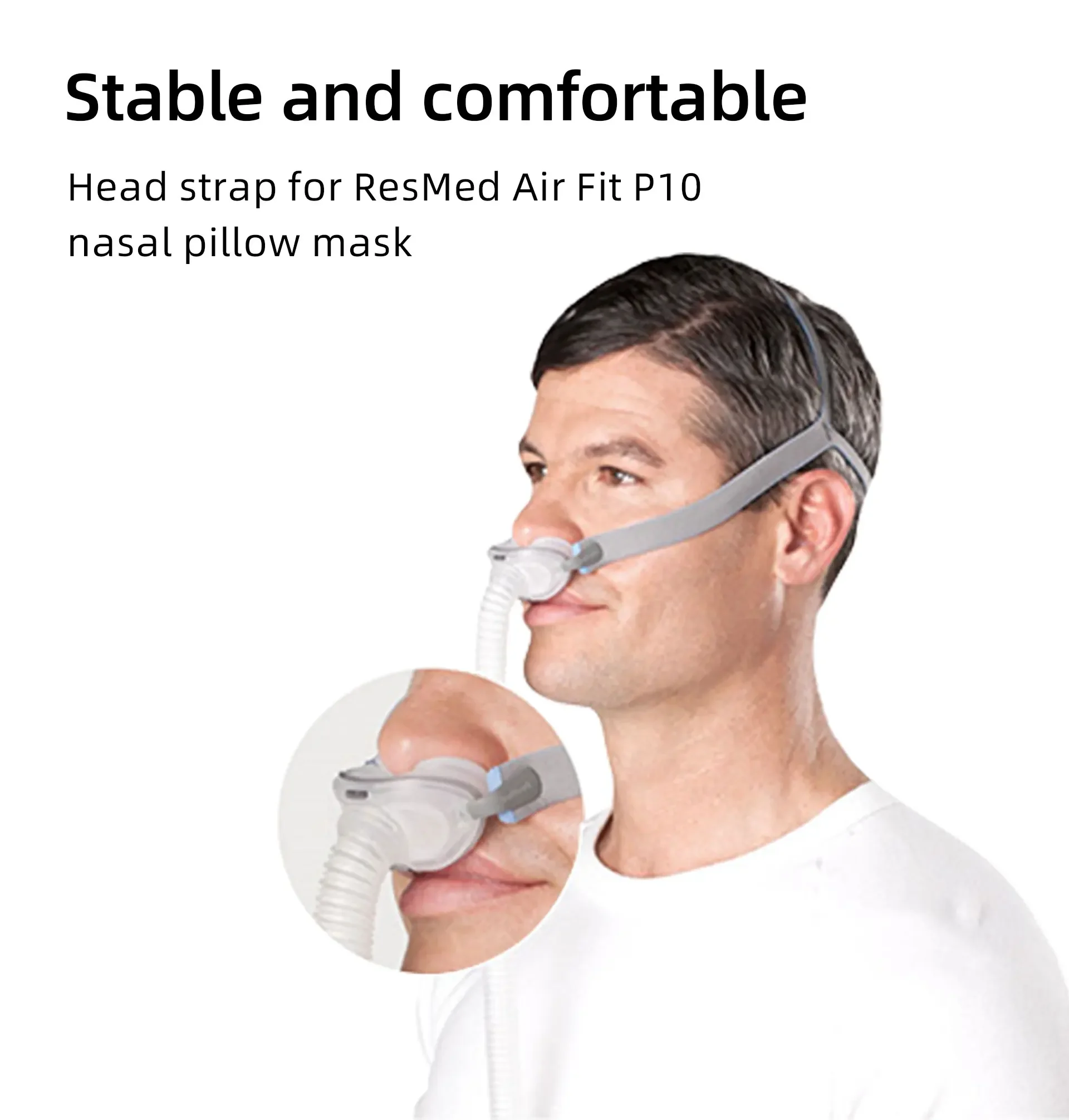 Resmed Airfit P10 correa para casco CPAP repuesto suave - imagen 4