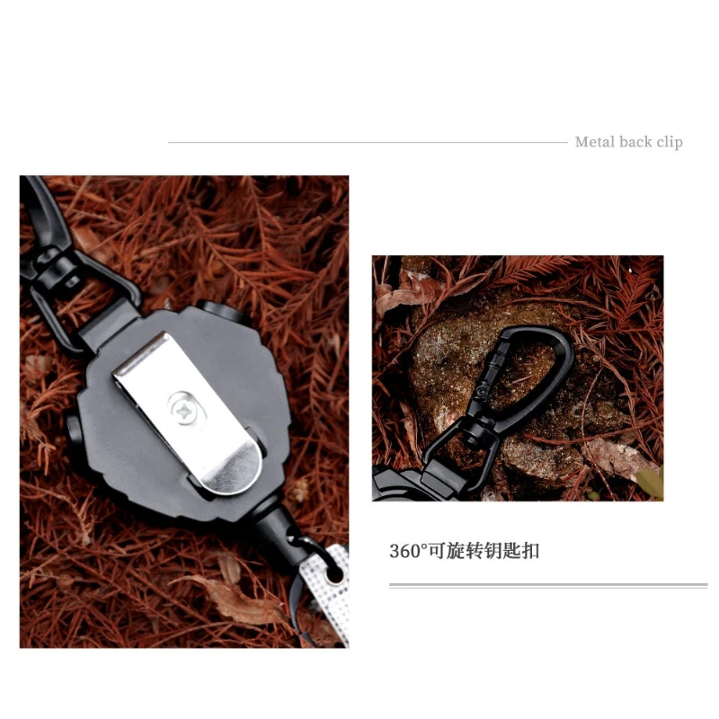 Portatarjetas con clip retráctil para identificación y transporte