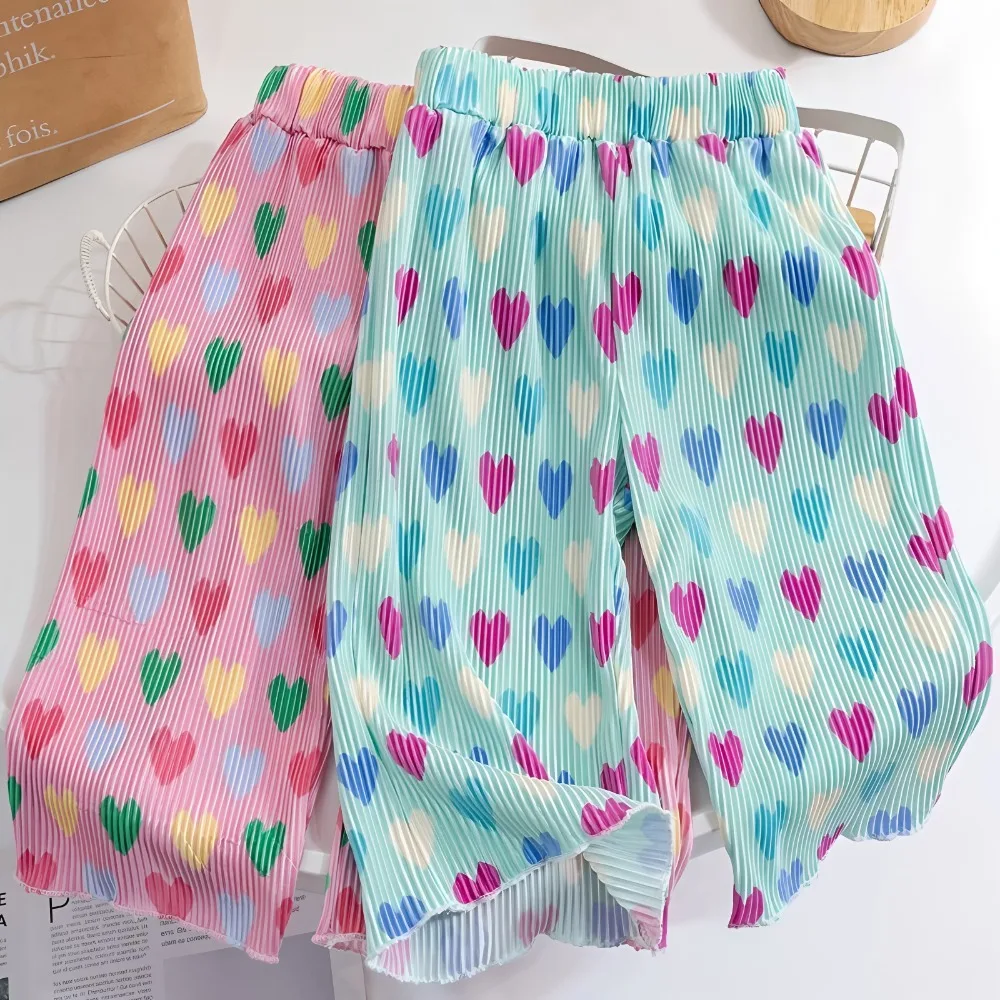 Pantalones antimosquitos con estampado de amor y cintura elástica - imagen 4
