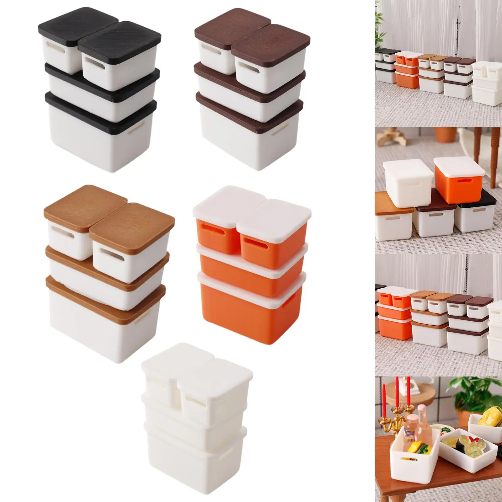 Caja de almacenamiento para casa de muñecas, accesorios decorativos - imagen 4