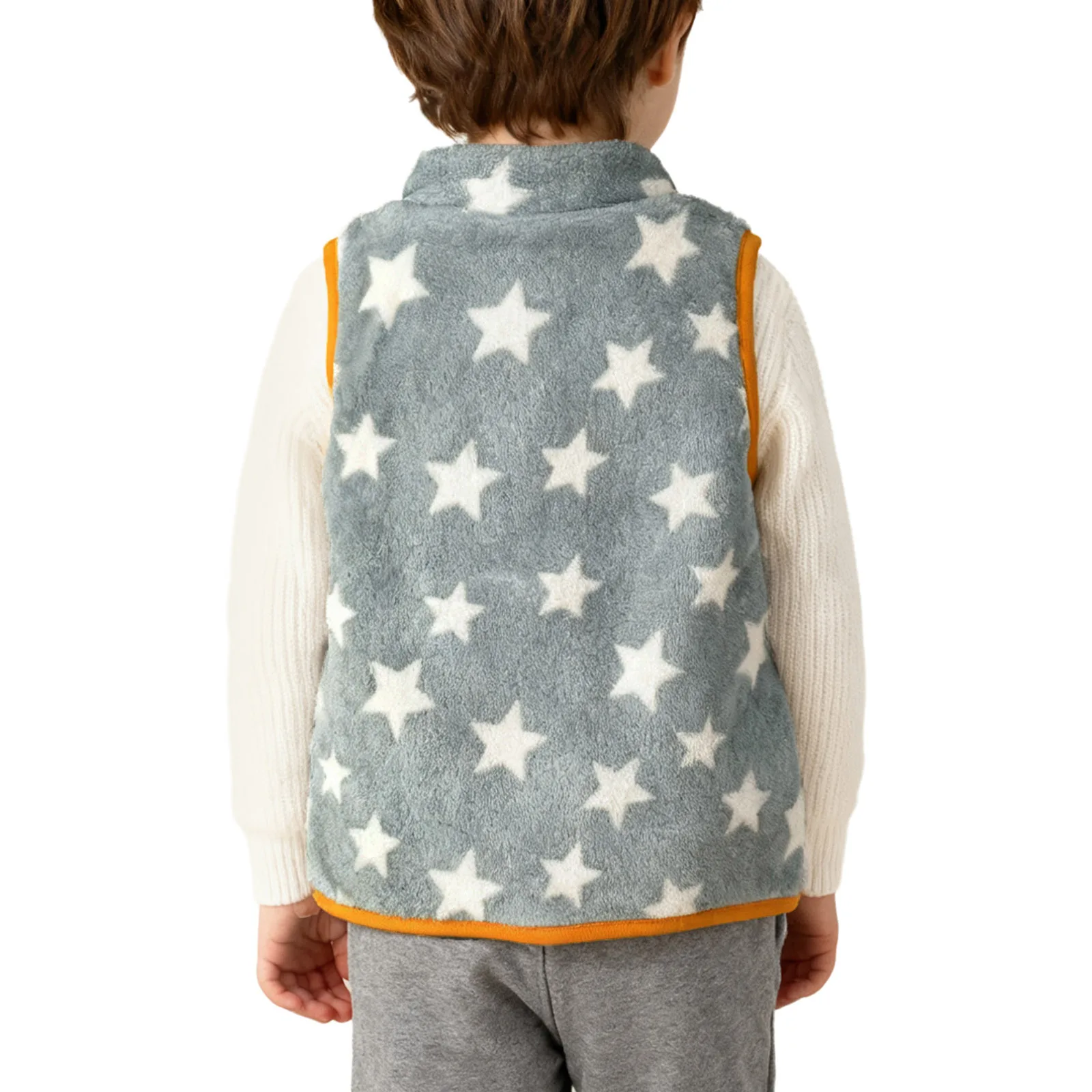 Chaleco polar bebé para otoño e invierno con bolsillos estrella - imagen 3