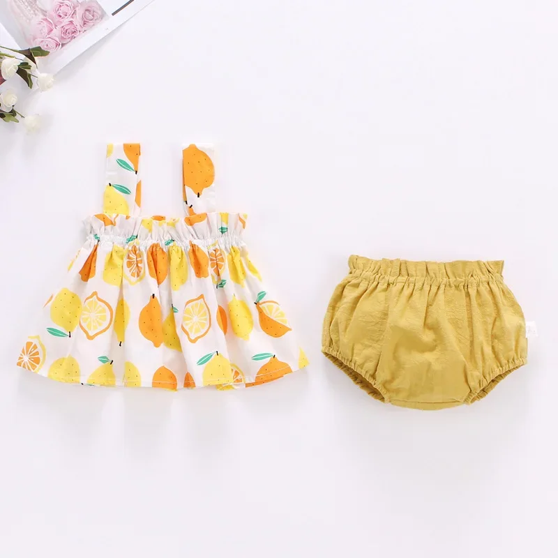 Conjunto verano niña vestido y braguitas de algodón suave ligero - imagen 2