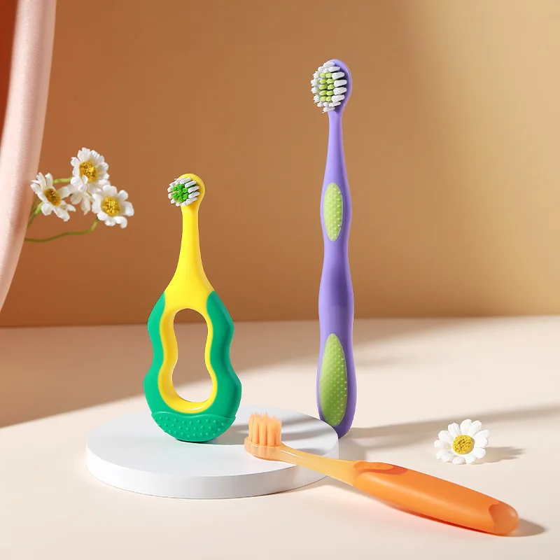 Cepillo dental infantil cerdas suaves – 3 etapas para 0-12 años - imagen 5